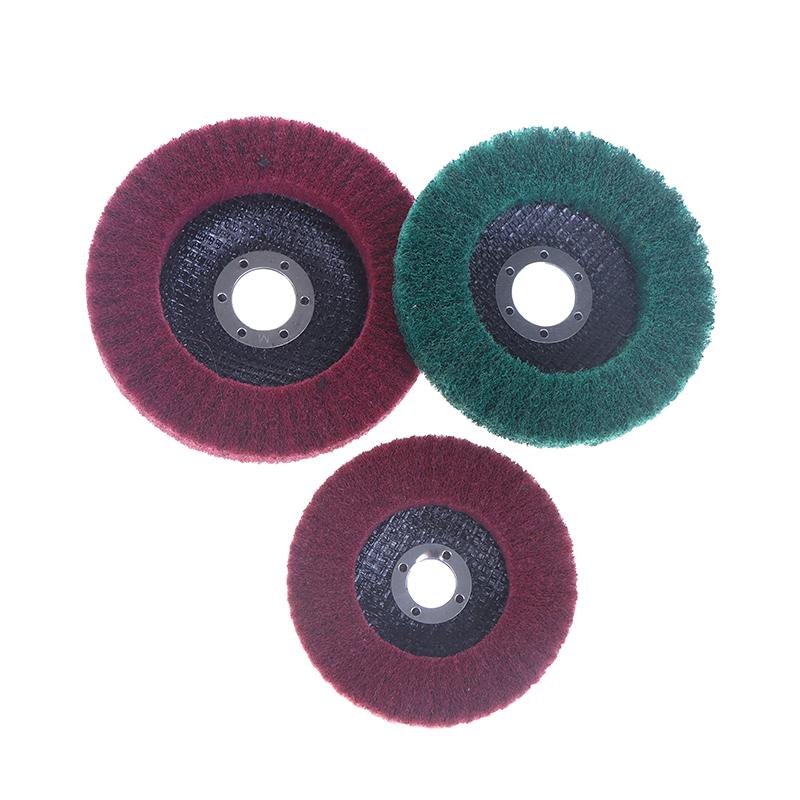 100/115/125mm Grinding Wheel For Angle Grinder Nylon Fiber Flap Polishing Wheel Disc 5 Inch Non-Woven Grinding Wheel Metal Wood