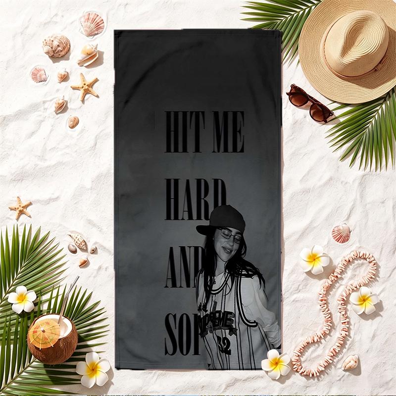 Billie Eilish Soft Beach Towel Stylish Beach Pool Towel for Summer Seaside Vacation Travel
