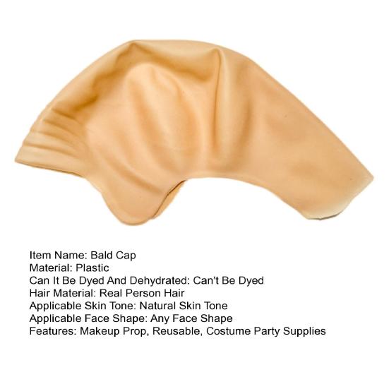 Halloween Cosplay Bald Cap Reusable Costume Party Adults Men Women Makeup Bald Head Cover Hat Party Supplies