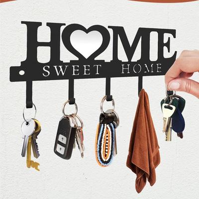 Schlüsselhalter Wand Stilvoller Metallschlüsselhalter Wand: Montierter Klebeaufhänger und Organizer für alle Ihre Wandhaken