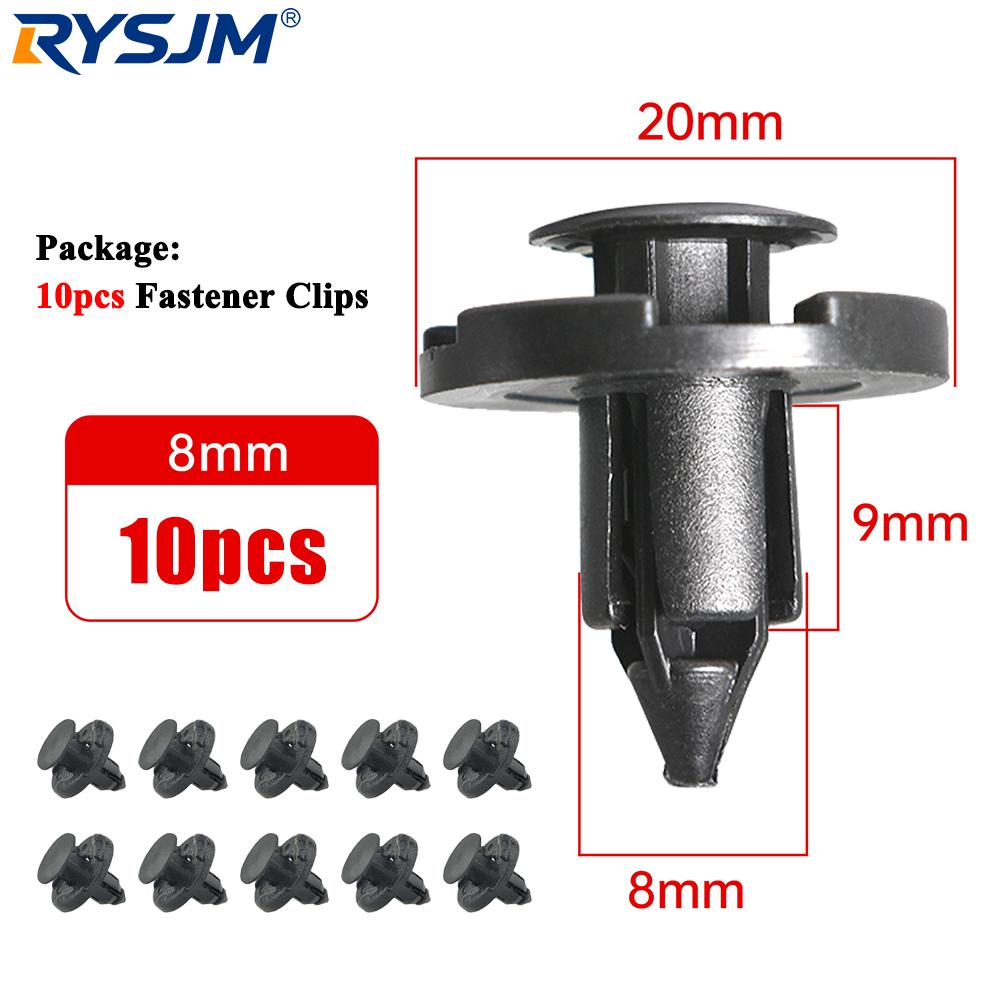 10/20/50pcs 8mm Plastic Auto Fasteners Rivets Clips Car Bumper Door Panel Fender Liner Retainer Push Pin Clip Repair Accessories