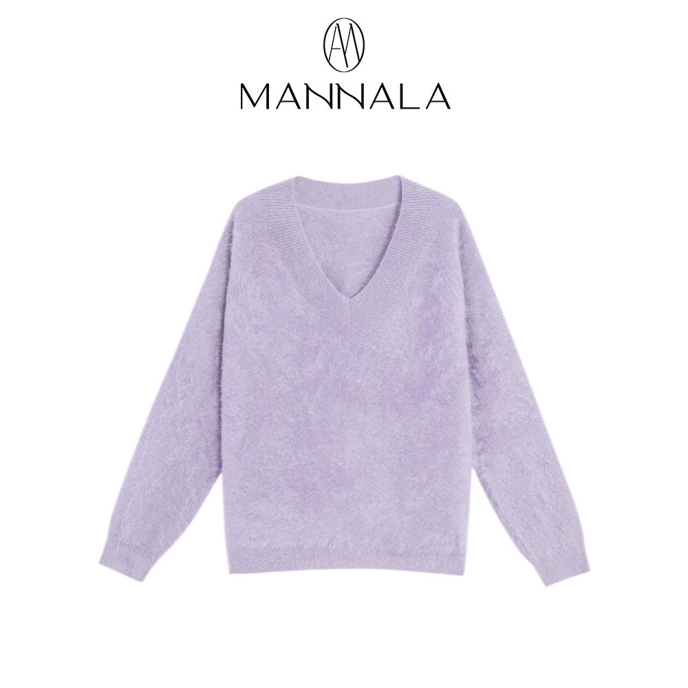 Classic Round Neck Cashmere Sweater - Autumn/Winter, Short, Brushed Wool, Flocked, Simple Design.
