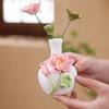 Nordic Ceramic Handmade Flower Carving Vase, Dining Table Living Room Bedroom Office Decoration, Small Flower Ware, 1Pc