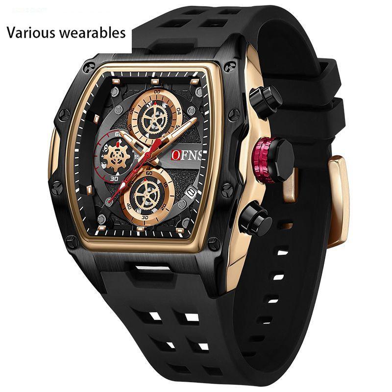 

Кварцевые часы мужские винные бочки модные простые досуговые календарные водонепроницаемые кварцевые часы мужские