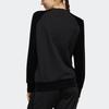 adidas Neo Logo Print Color Block Raglan Sleeve Round Neck Casual Vintage Sweatshirt Women Sweatshirt Black EI4274