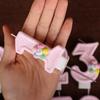 Five-color Flower Number Birthday Candle Pink Cake Decoration Birthday Handmade Candle 0-9