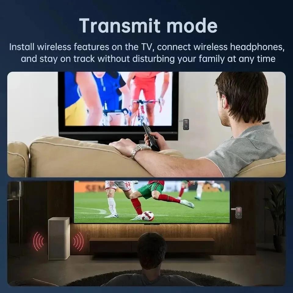 2 In 1 Car AUX Wireless Receiver Bluetooth 5.3 Adapter USB Mini Stereo Audio Music Bluetooth Receiver Transmitter Adapter