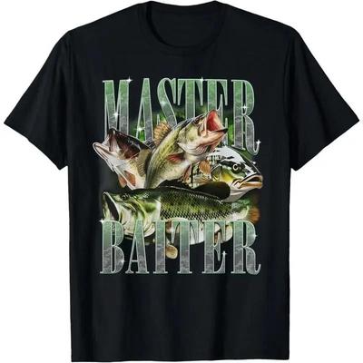 Master Baiter Pescuit la Bass Papa Pescar Tată Ziua Tatălui Fericit Tricou