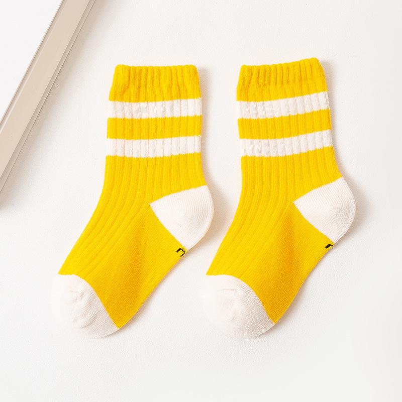 1-12 Years Cotton Children Socks Japan Style Black White Stripes Baby Tube Socks Spring Autumn Boys Girls School Sports Socks