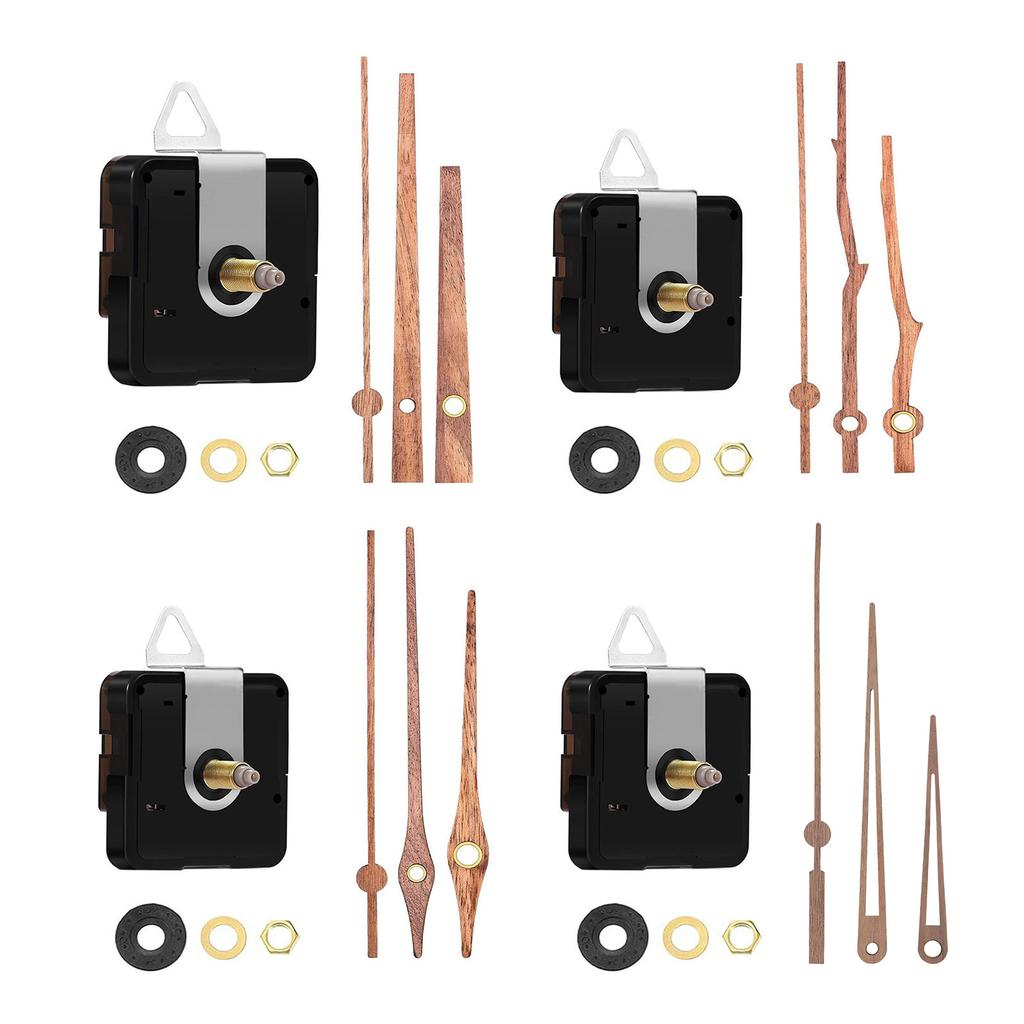 Uhrwerk mit Holzzeigern, superleises Uhrwerk, batteriebetrieben, Ersatzteil-Set für Uhrenreparaturen