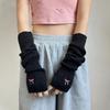 Knitted Warm Arm Sleeve Long Fingerless Gloves Fashion Arm Warmer Gloves  Autumn Winter