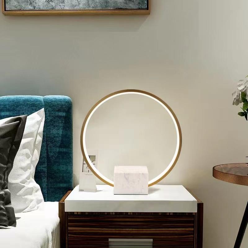 ECOJAS 2022 Nordic Marble Luxury Desk Light Art Home Decor Bar Restaurant Bedside Modern Led Table Lamps