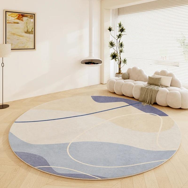 New Style Nordic Round Rug – Soft Anti-Slip Abstract Carpet for Bedroom & Light Luxury Living Room Decor Best Home Decor