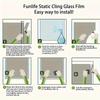 Self-adhesive PVC Static Cling Window Film Suitable for Bathroom and Shower Windows, Transparent or Opaque Window Film for Living Room Home Decoration