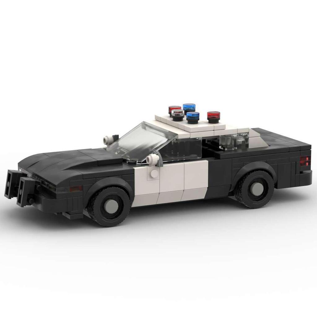 Creative Racing Car Model: DIY MOC Building Blocks Compatible with Lego - Police Car Ornament & Educational Toy