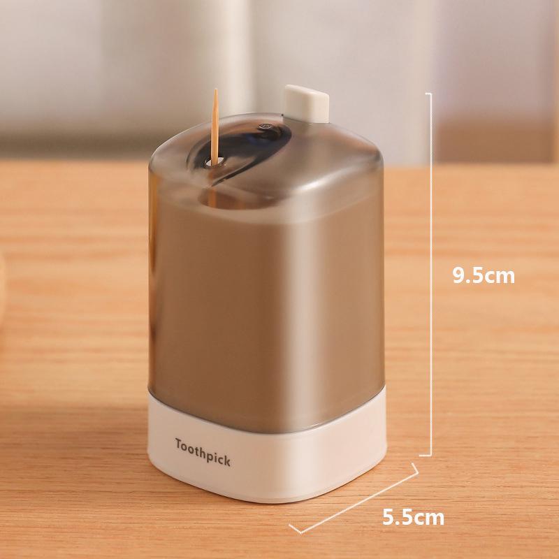 

Автоматический выдвижной держатель для зубочисток, контейнер, портативный кухонный, ресторанный стол, ящик для хранения зубочисток, домашний диспенсер для зубочисток белый