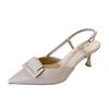 G660-4 temperament high heels French 2025 new spring and autumn thin heel pointed word beautiful bag head sandals women