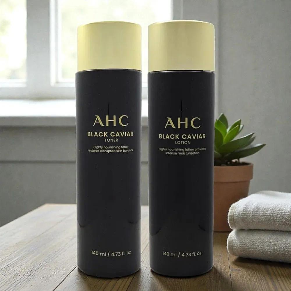 AHC Black Caviar Toner 140ml OR Lotion 140ml / Whitening, Anti-wrinkle Superfood Caviar Care