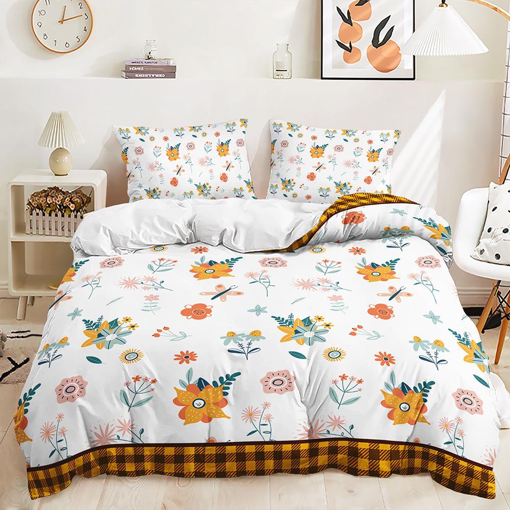 Three-Piece Idyllic Sunflower Quilt Set Two-Piece Bedding Set