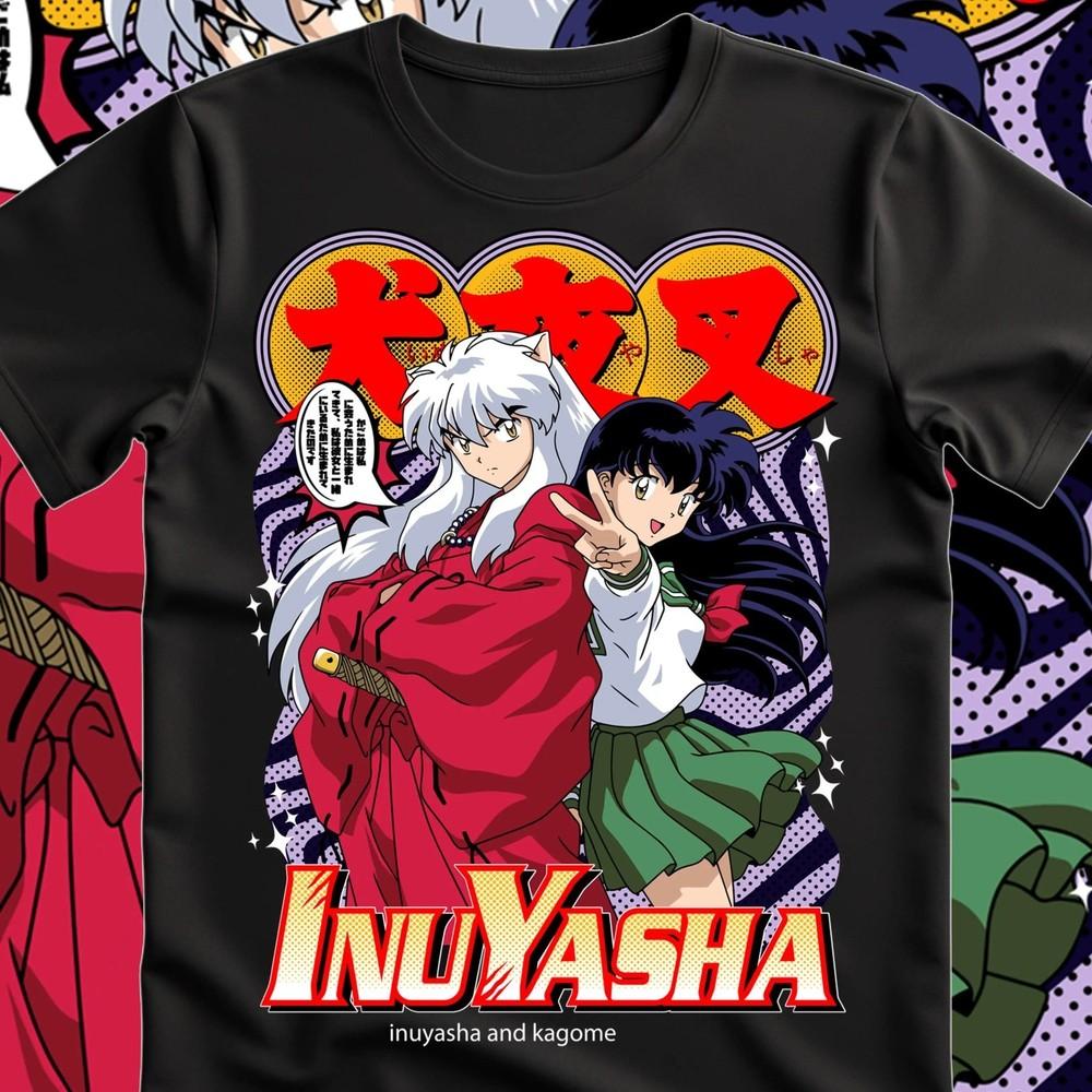 Inuyasha and Kagome Cotton T-Shirt Anime Unisex Tee