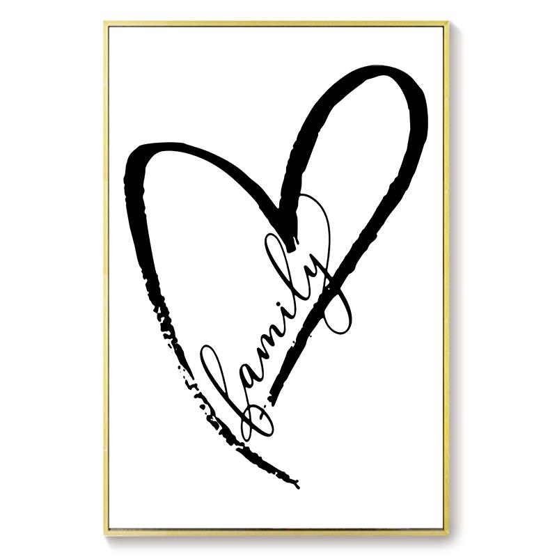 Modern Minimalism Home Wall Decor Painting Letter Sweet Home Black White Wall Art Poster and Print Family Living Room Decor Pict No Frame