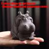 Elegant Zisha Teaware Accent Natural Mineral Clay Teas Companion Handmade Clay Hippos Figurine Ornament