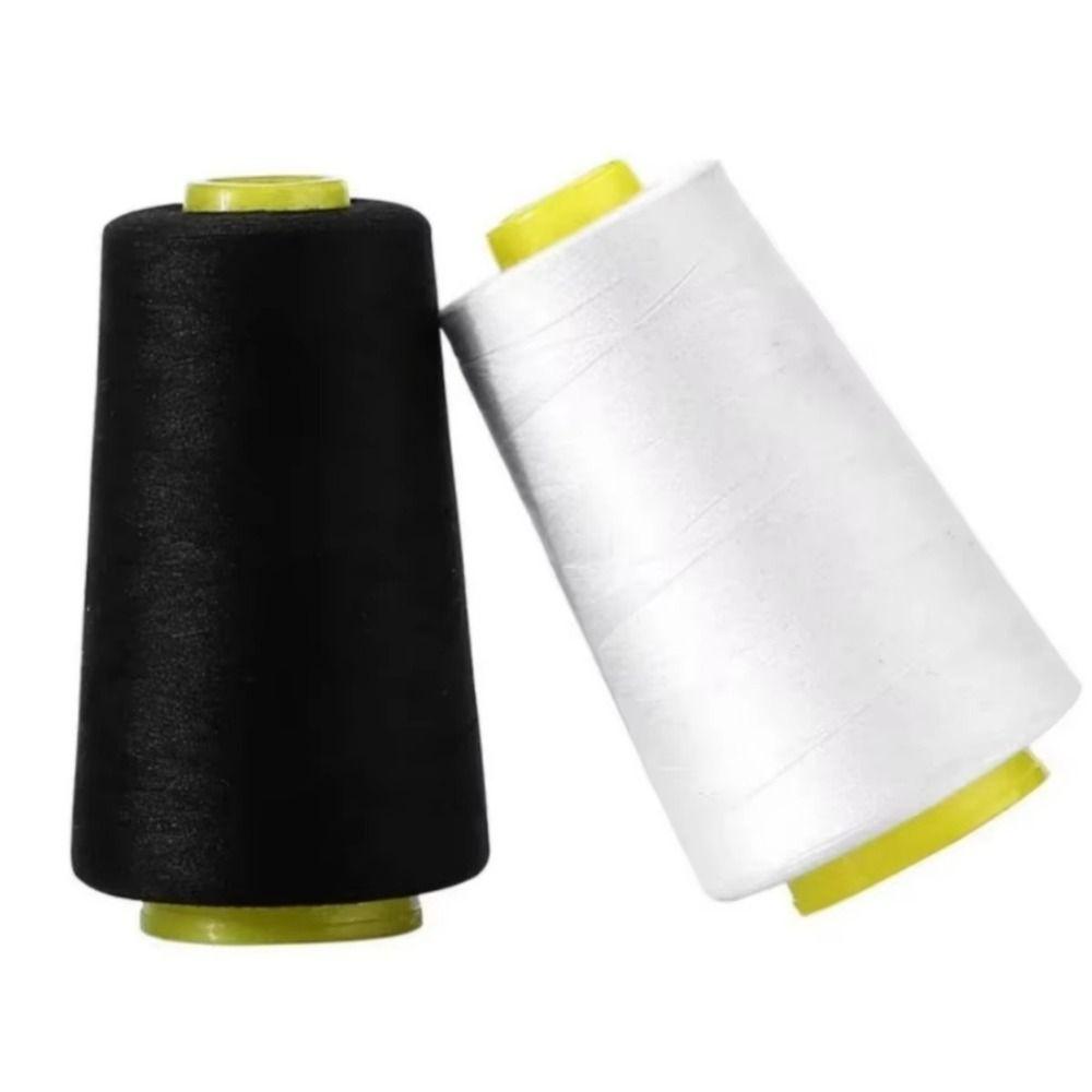 DIY Cones Spool 402 Sewing Thread 3000yards Black White Polyester Thread Jeans Thread Household