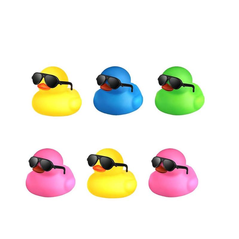 

6/12/24/48Pc Mini Rubber Ducks Color Sunglasses Sets Duck Toy Rubber Ducks Cute Float Duckies For Party Favors