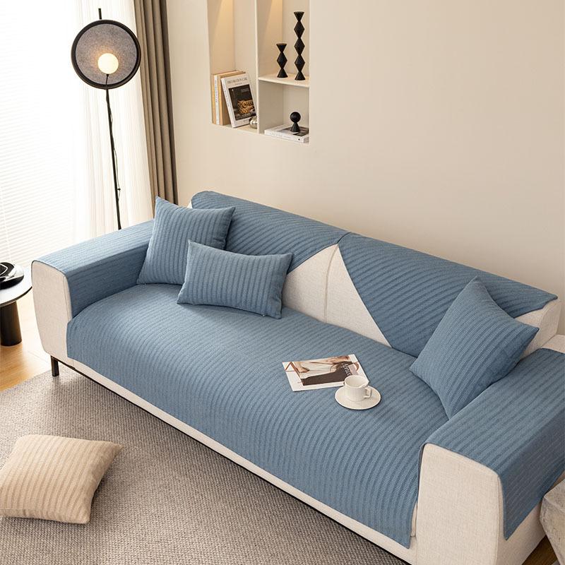 

Подушка для дивана из синели, универсальная нескользящая подушка на четыре сезона, кремовый стиль, чехол для дивана, новый чехол на спинку, тканевое полотенце 70*70cm