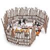 10Pcs Farmhouse Decoration Miniature Scene Fences Set for Doll House Furniture DIY Role for Play Accs Kids Interaction F