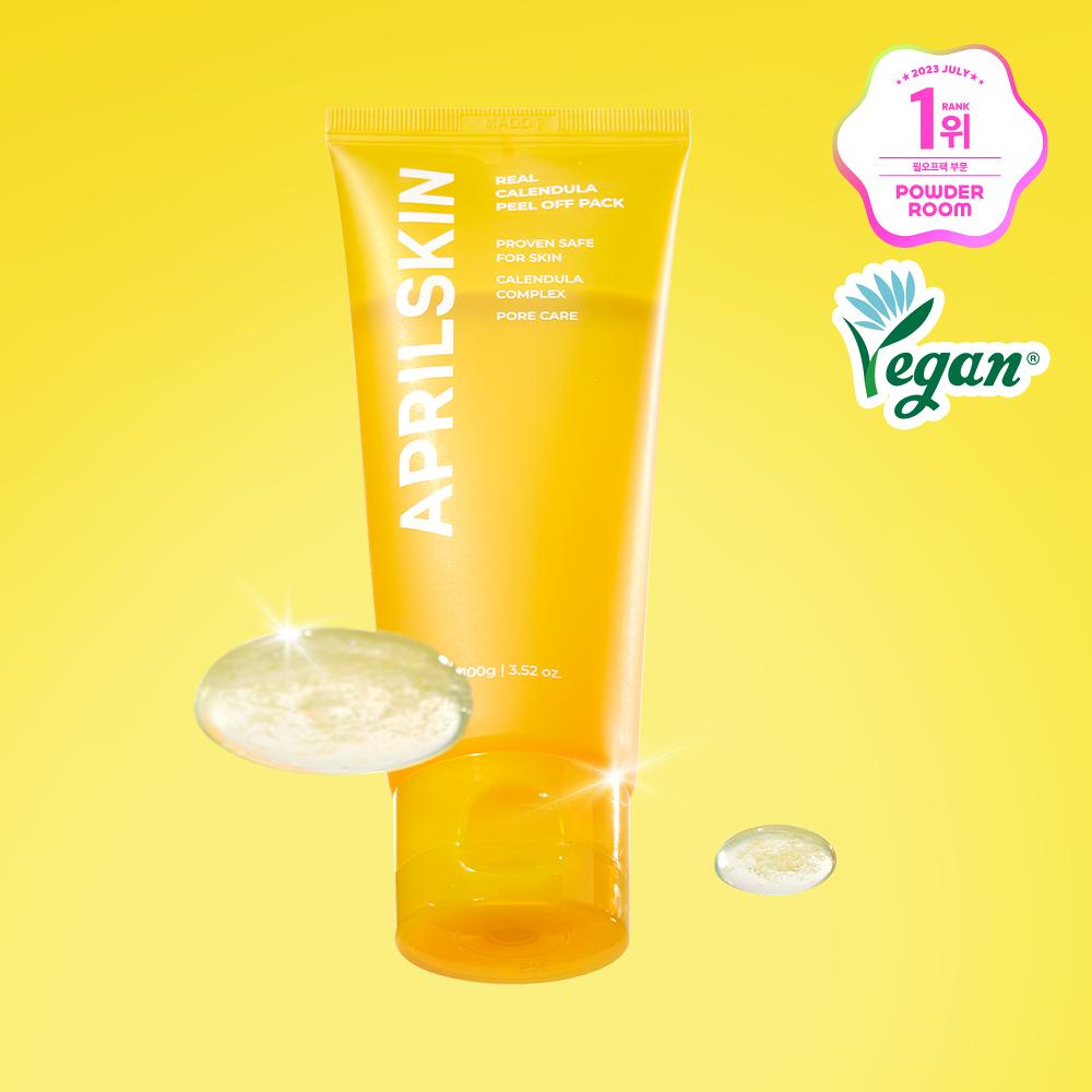 APRILSKIN Real Calendula Peel-Off Pack 100g – Pore Tightening & Dead Skin Removal Mask