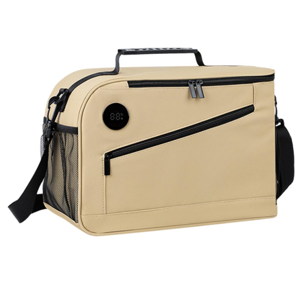 Cooler Bag with Temperature Display Large Lunch Tote with Shoulder Strap Portable Travel Cooler Bags for Women Men Work Picnic