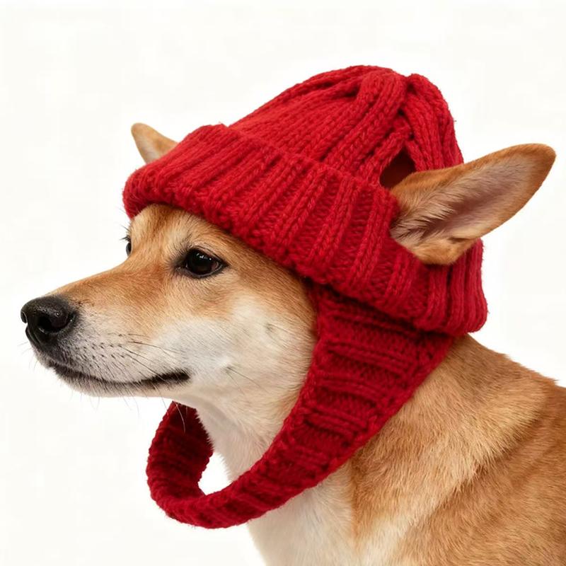 Malteser Hund Mütze Gemütlich Weich Gestrickt Mit Ohrenklappen Hält Warm Für Kleine Hunde Winter Innen-/Außenbereich