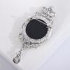 Vintage Lady Head Badge for Women Rhinestone Classic Girl Figure Party Office Brooch Pin Jewelry Gift