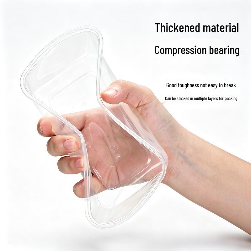 Shaoshan Rectangular Thickened Disposable Food Containers with Lids (50-pack)