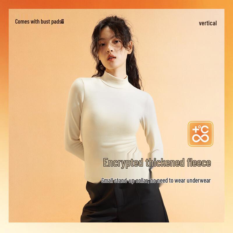 

Women s Padded Fleece-Lined Turtleneck Thermal Top M