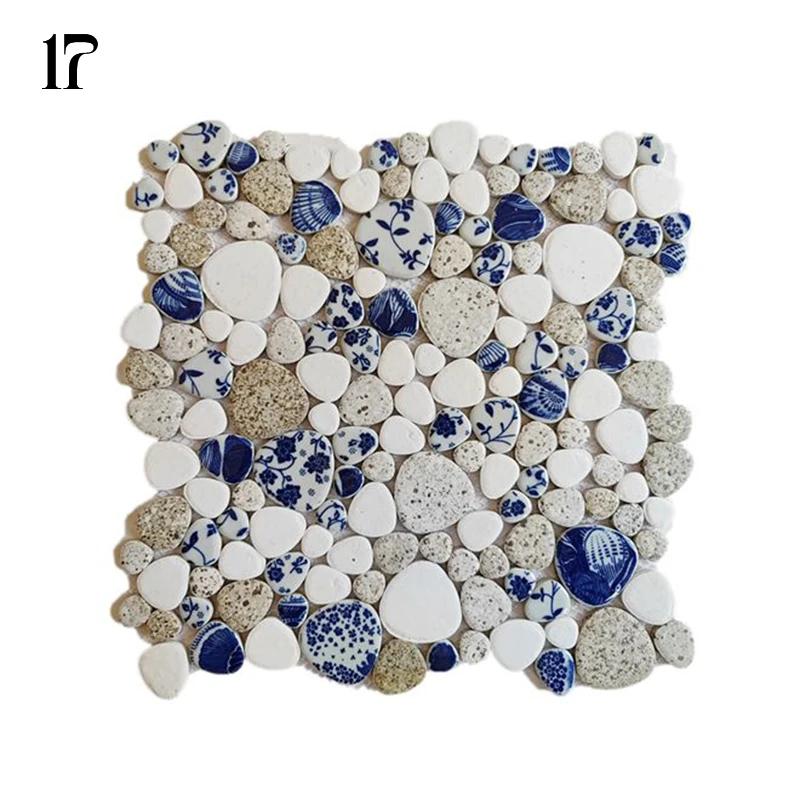 1 buc Foaie cu Fragmente de Mozaic din Piatră Ceramică Piscină cu Izvoare Termale Lac cu Pești Baie Antiderapant Rezistent la Uzură Placă Decorativă pentru Podea Perete Bucăți