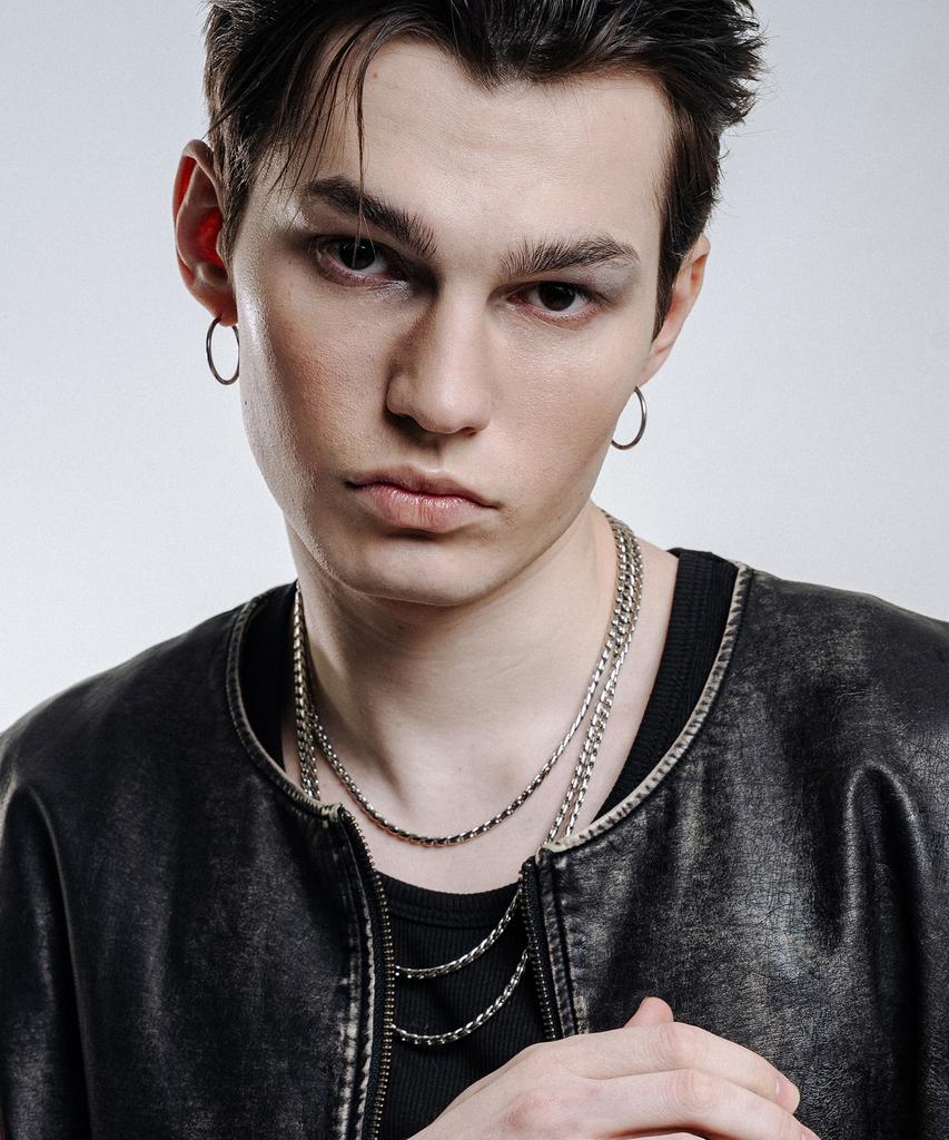Scalettoblack Ram010 Flux Silver Chain Necklace #