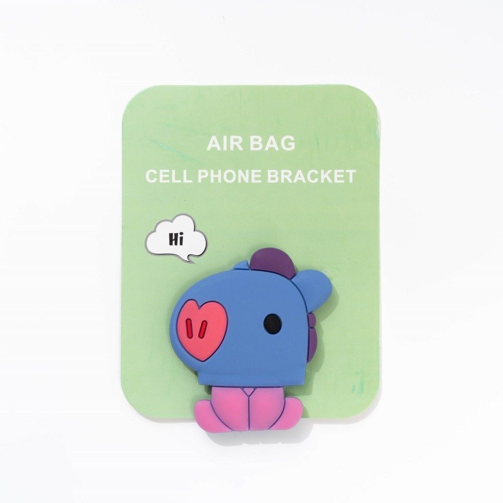Bt21 Cartoon Handheld Phone Holder, Desk Extendable Airbag, Cute Headphones Organizer, Idol Accessories