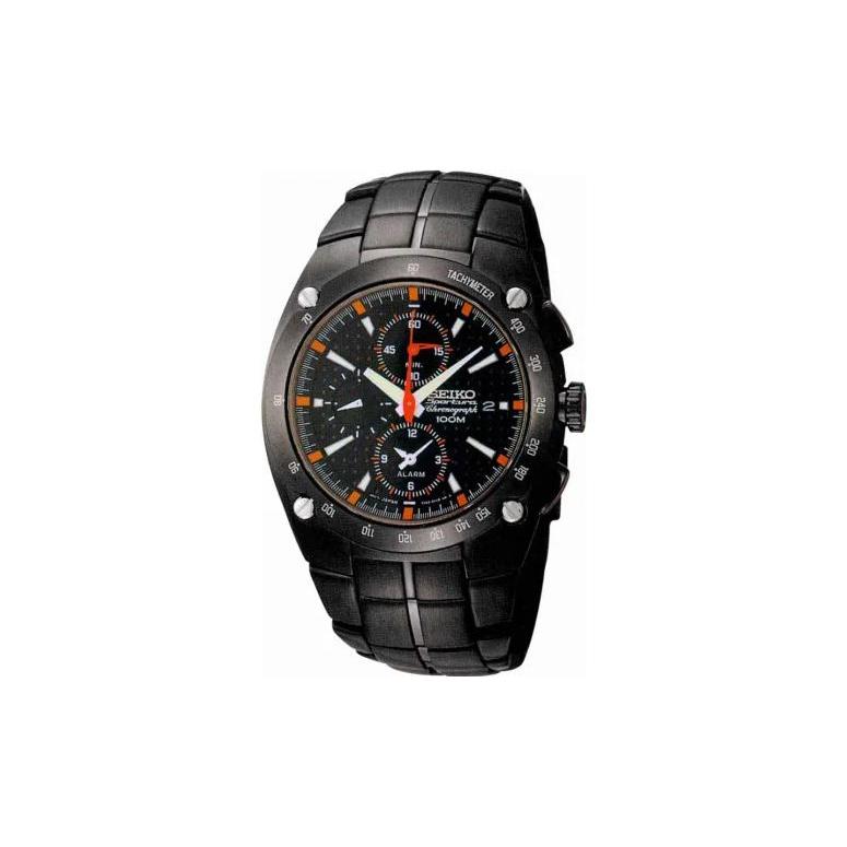SEIKO Sportura Series 100m Water Resistant Quartz Movement Stainless Steel Ion Plated Strap Watch SNA595J1