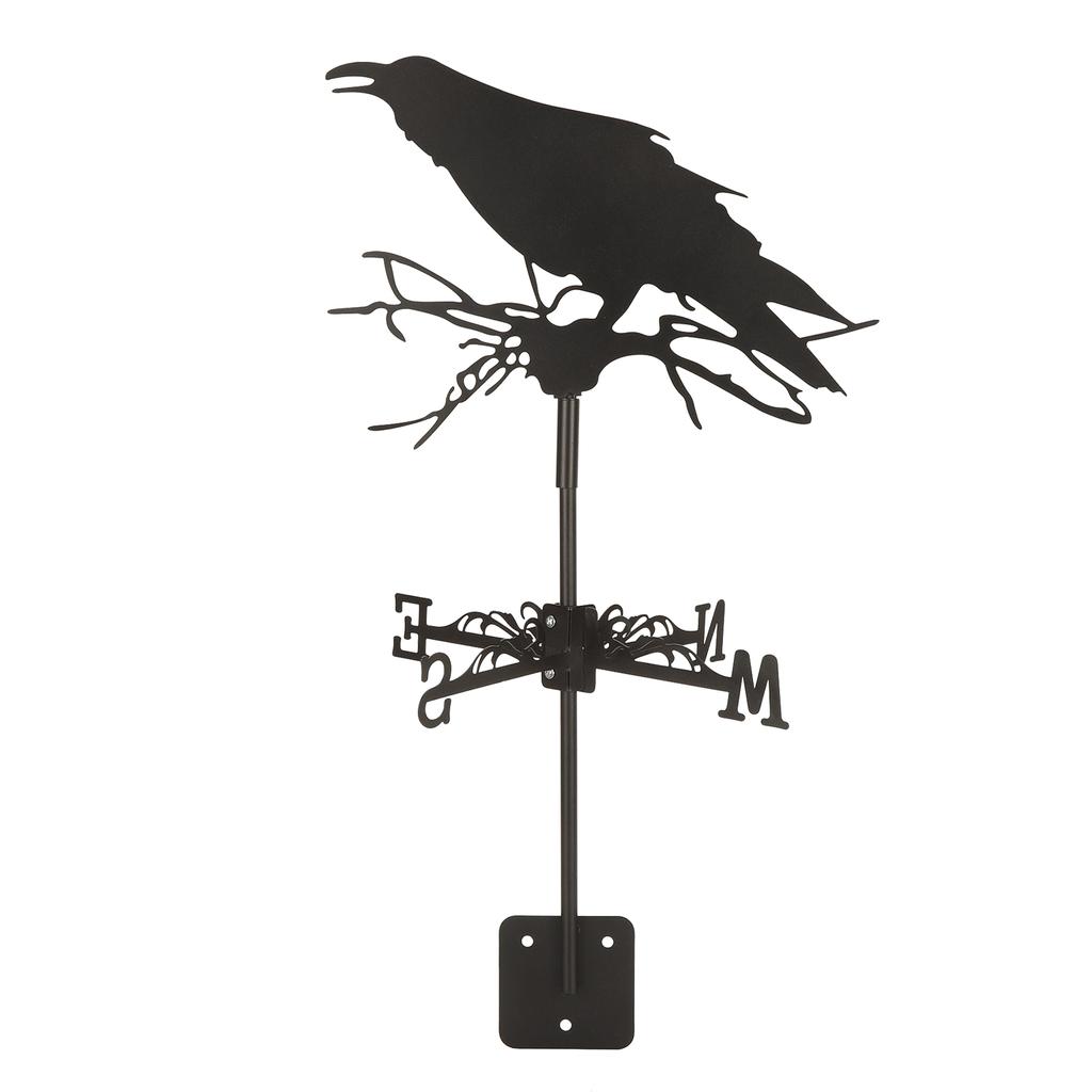 Weathervane Crow Ornament Wind Vane Weathercock Iron Metal Weather Vane for Outdoor Garden Farmhouse