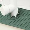 Kitchen Faucet Splash Pad Silicone Sink Faucet Splash Guard Mat Sponge Drain Anti Slip Rack for Bathroom Kitchenware Storage