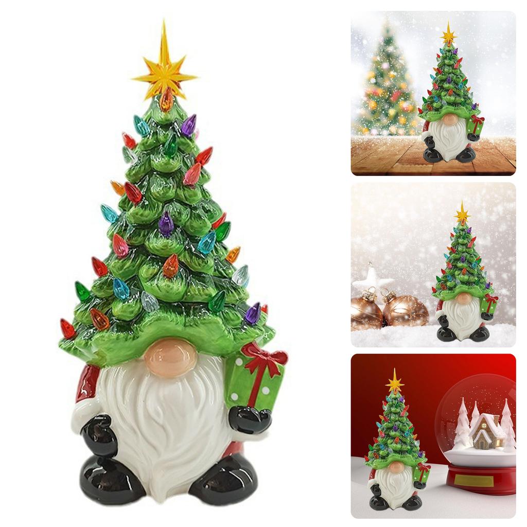 Glowing Christmas Gnomes Ornament Battery Operated Tabletop Decors For Holiday Homes Fireplaces Office
