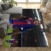 Brazilian Footballer Hairstyle Floor Rug Office Rug Perfect for Game Room Dormitory Bedrooms Study Room Anti-slip Rug Anime Office Decor