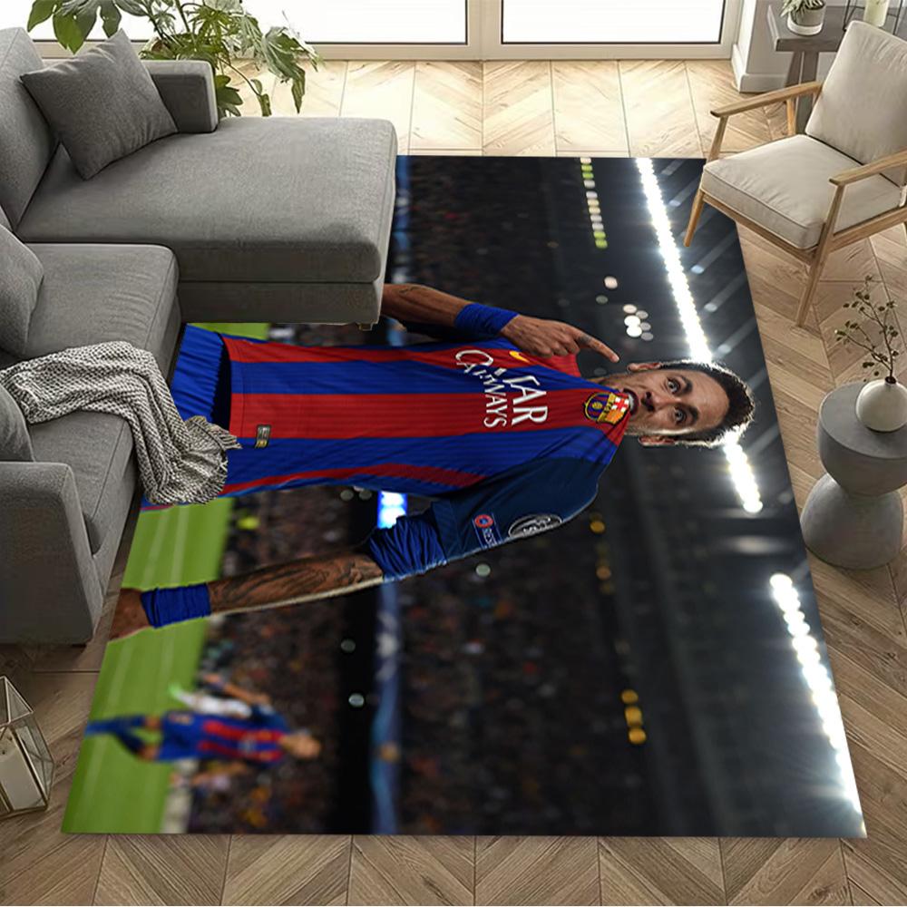 Brazilian Footballer Hairstyle Floor Rug Office Rug Perfect for Game Room Dormitory Bedrooms Study Room Anti-slip Rug Anime Office Decor