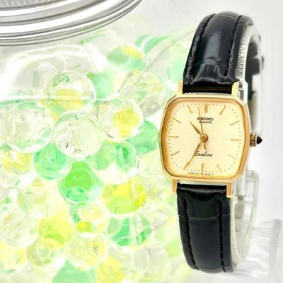 SEIKO Exceline Decagonal New Strap [New Battery] Ladies' Watch, Gold, Shape, 1221-5010 680698