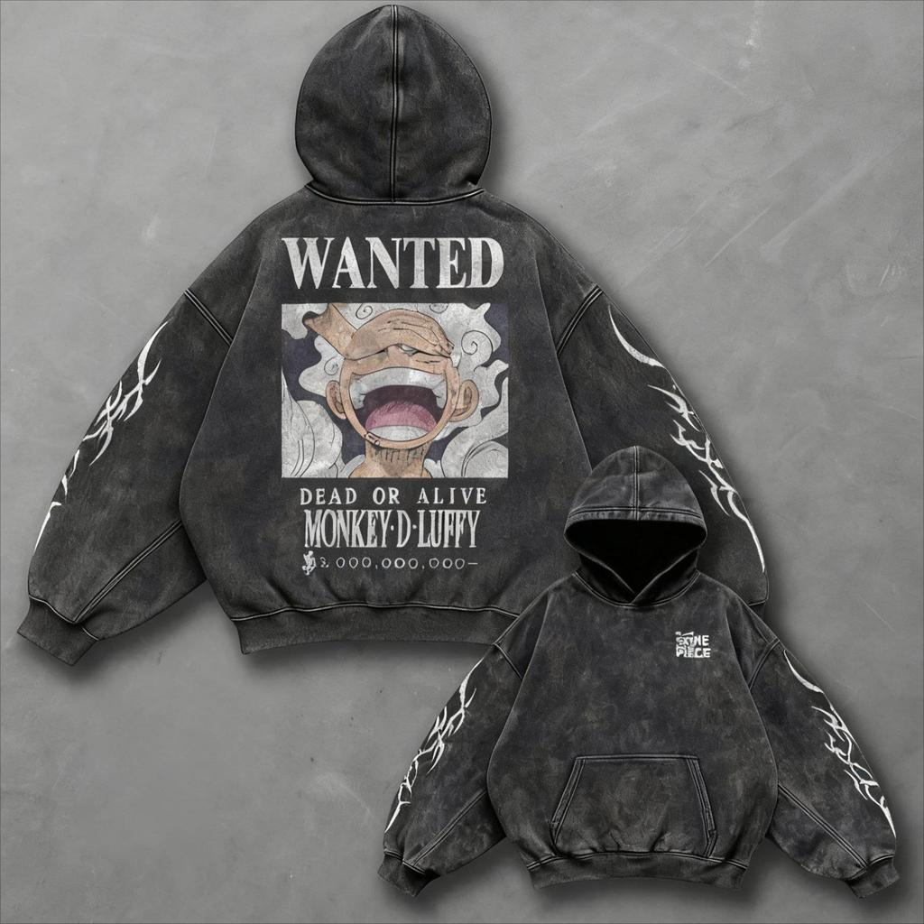 Autumn Anime Print Vintage Hoodie Men Women Pullover Sweatshirt Oversized Long Sleeve Top Harajuku Streetwear