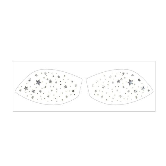 Metallic Eye Tattoo Stickers, Waterproof Temporary Freckle Decals, Sparkling Foil Eye Makeup for Festival Party, Glitter Face Art