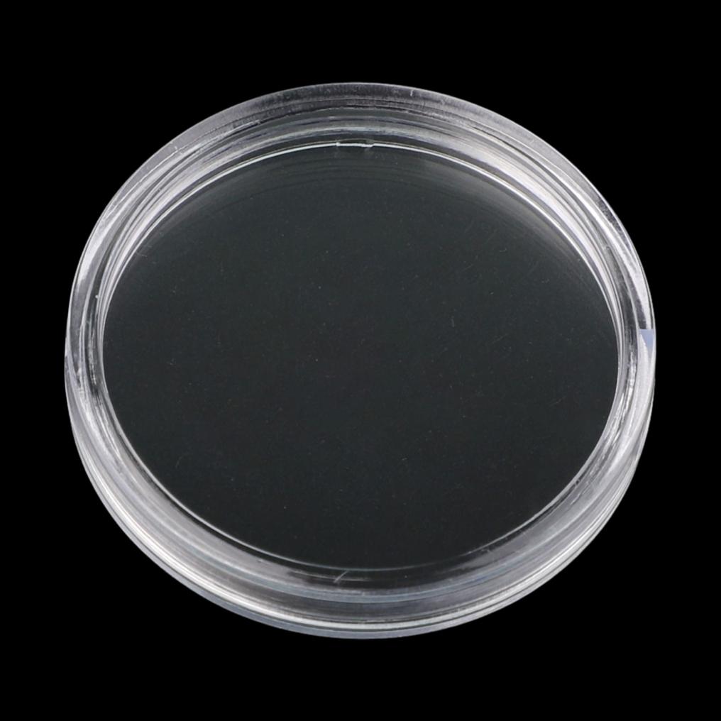 100Pcs Coin Storage Cases Clear Capsules Round Portable Plastic Tokens