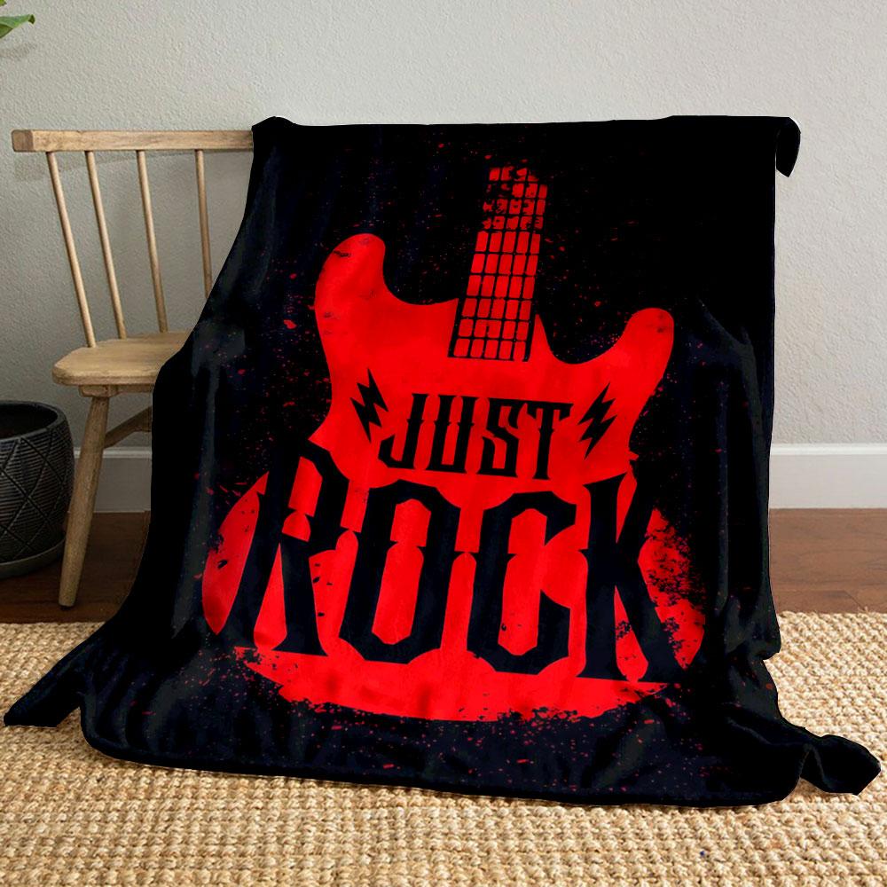

Electric Guitar Just Rock Blanket bedroom Blanket for Livingroom Couch lunch break Soft throw for Friend s festival Gift 80cm x 120cm